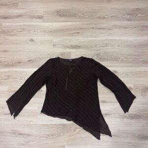 Vampire Whimsigoth Brown Asymmetrical Women's Top